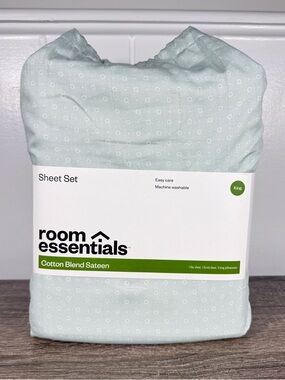 NEW Target Room Essentials Cotton Blend Sateen King Bed Sheets